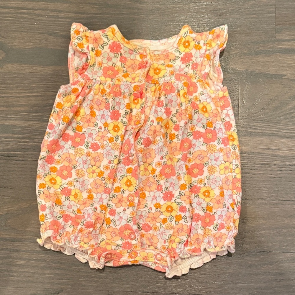 Carter's Floral Frilly Baby Romper